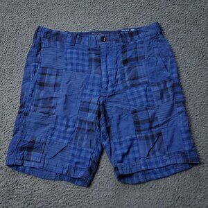 J. Crew Patchwork Shorts Blue Mens Size 30 x9